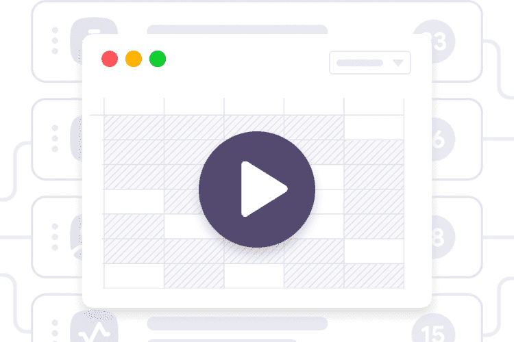 Ilustração de uma interface digital organizada
