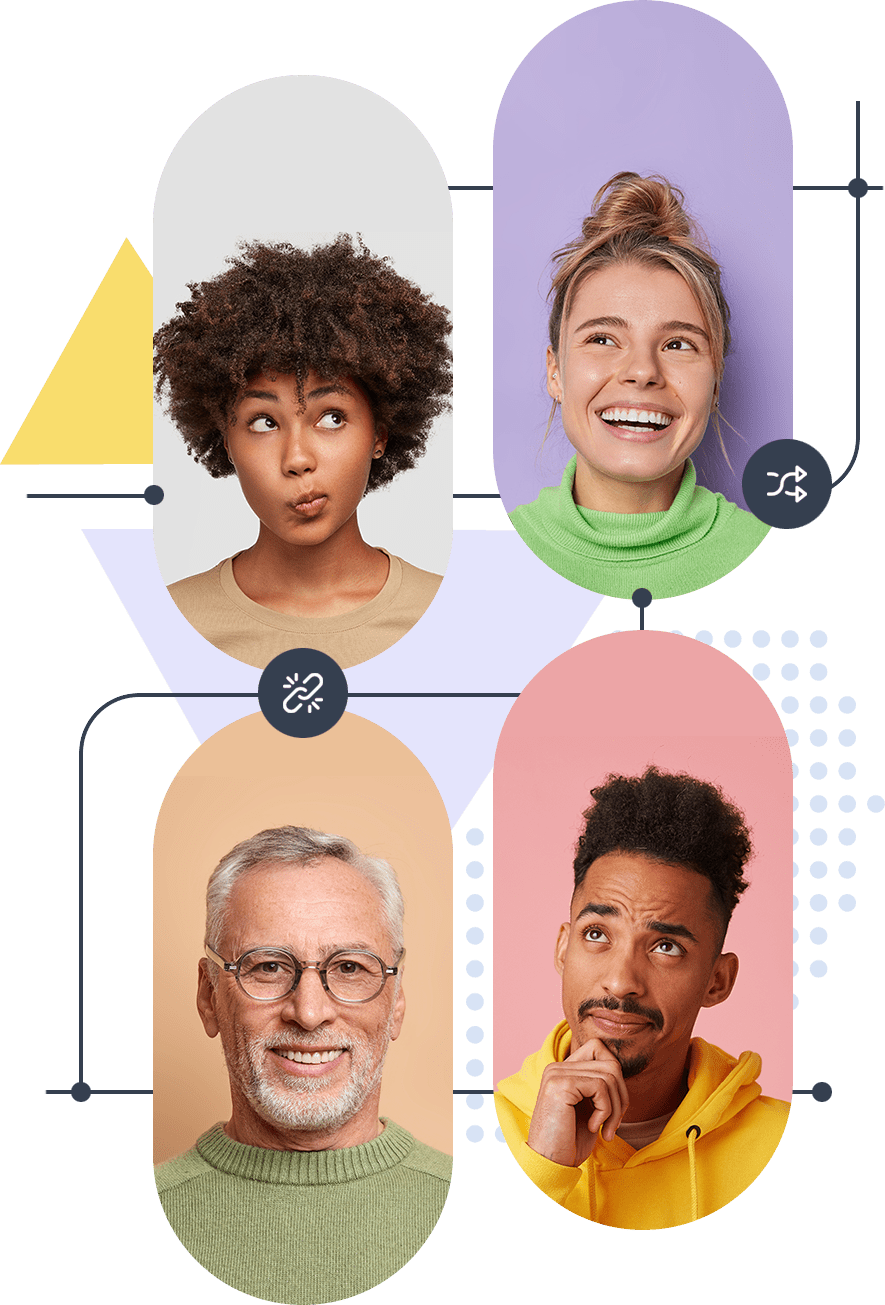 Pessoas conectadas em uma comunidade digital